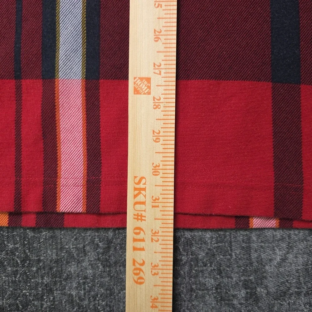 Vtg Chaps Ralph Lauren Polo Shirt Mens XL Red Plaid Long Sleeve Thick Crest Logo